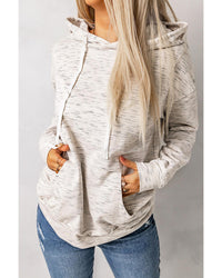 Thumbnail for Azura Exchange Marbled Drawstring Cropped Hoodie - S