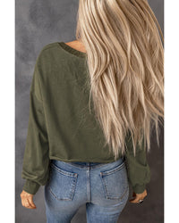 Thumbnail for Azura Exchange Cropped Drop Shoulder Sweatshirt - M