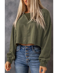 Thumbnail for Azura Exchange Cropped Drop Shoulder Sweatshirt - M