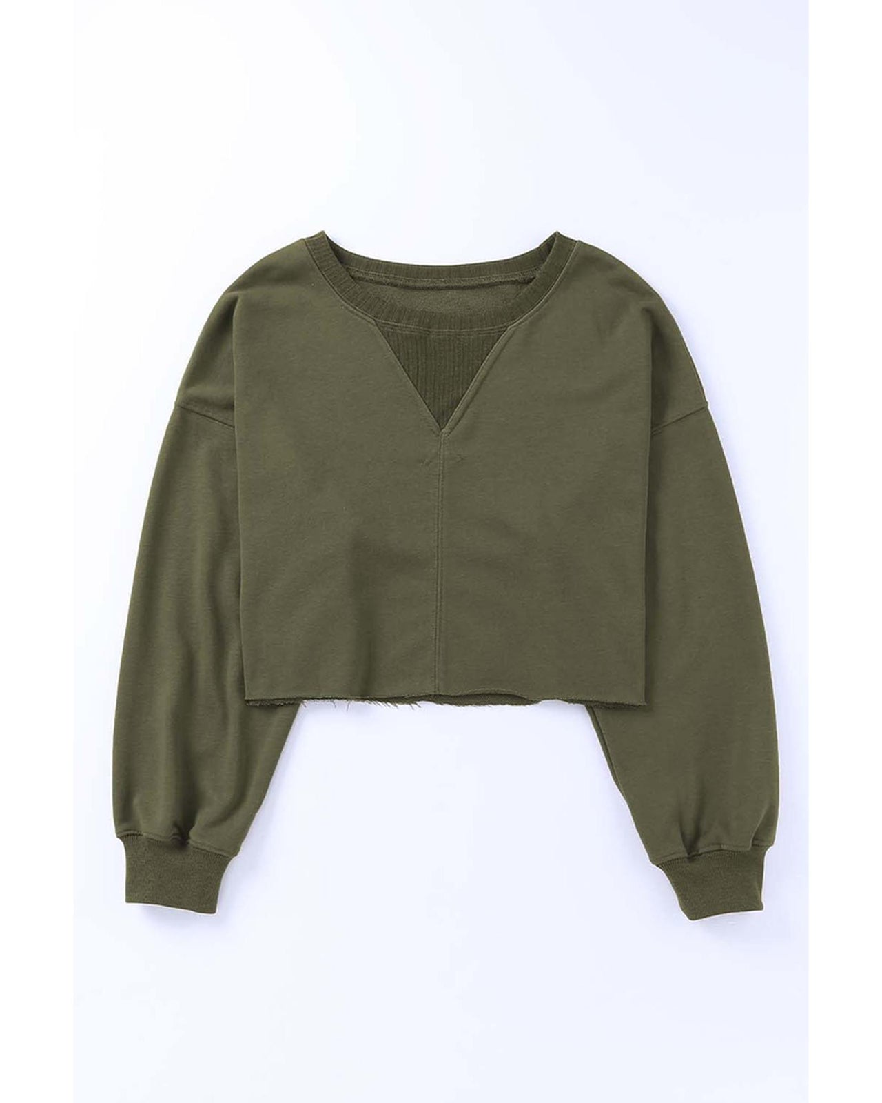 Azura Exchange Cropped Drop Shoulder Sweatshirt - M