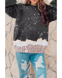 Thumbnail for Azura Exchange Bleached Leopard Pullover Sweatshirt - XL