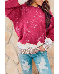 Thumbnail for Azura Exchange Leopard Bleached Pullover Sweatshirt - S