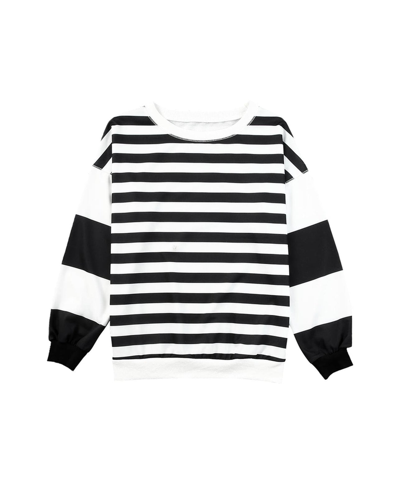 Azura Exchange Drop Shoulder Striped Pullover Sweatshirt - 2XL