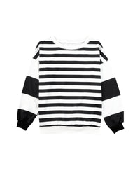 Thumbnail for Azura Exchange Drop Shoulder Striped Pullover Sweatshirt - 2XL