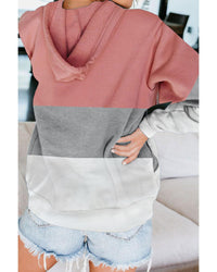 Thumbnail for Azura Exchange Color Block Drawstring Hoodie - L