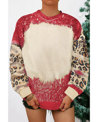 Thumbnail for Azura Exchange Leopard Print Sweatshirt with Tie Dye Design - L