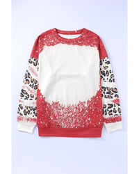 Thumbnail for Azura Exchange Leopard Print Sweatshirt with Tie Dye Design - L