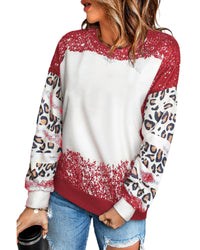 Thumbnail for Azura Exchange Leopard Print Sweatshirt with Tie Dye Design - L