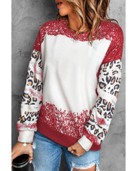 Thumbnail for Azura Exchange Leopard Print Sweatshirt with Tie Dye Design - XL