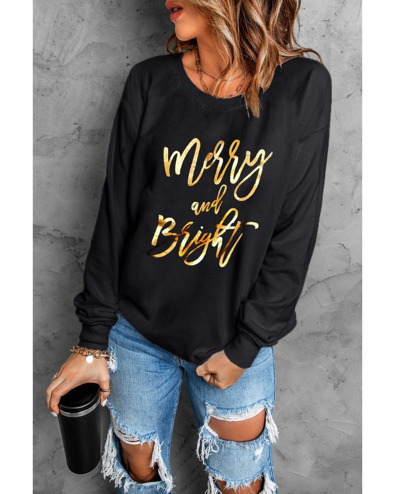 Azura Exchange Merry & Bright Print Sweatshirt - 2XL