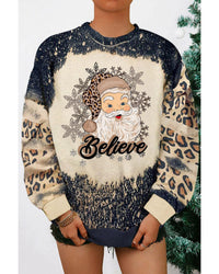 Thumbnail for Azura Exchange Santa Clause Bleach Print Graphic Sweatshirt - XL