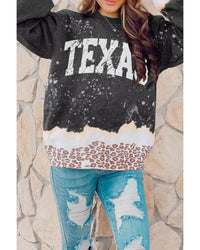 Thumbnail for Azura Exchange Leopard Color Block Pullover Sweatshirt - M