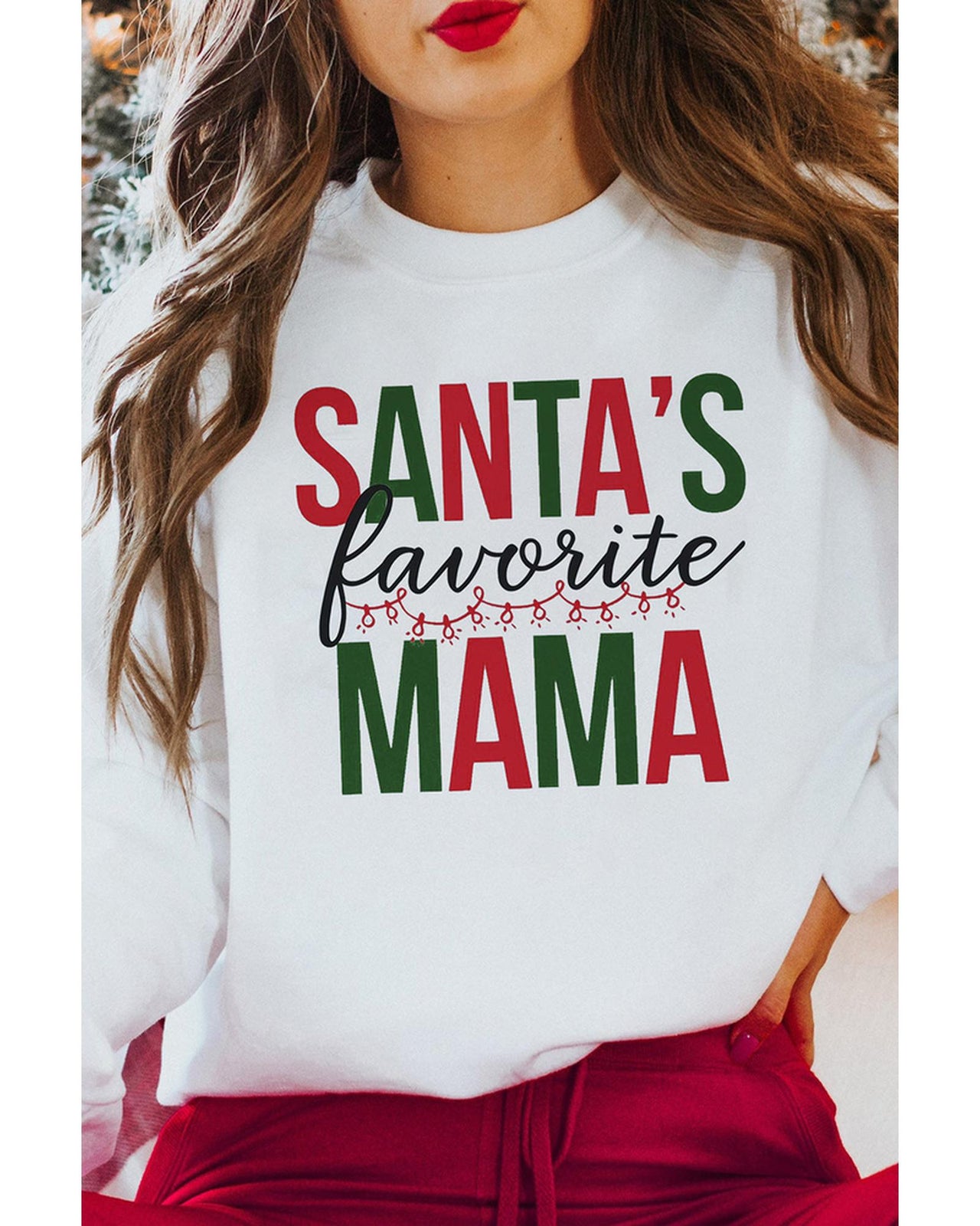 Azura Exchange Favorite Mama Long Sleeve Sweatshirt - L