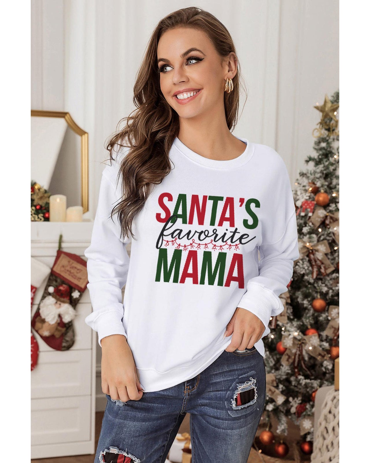 Azura Exchange Favorite Mama Long Sleeve Sweatshirt - L