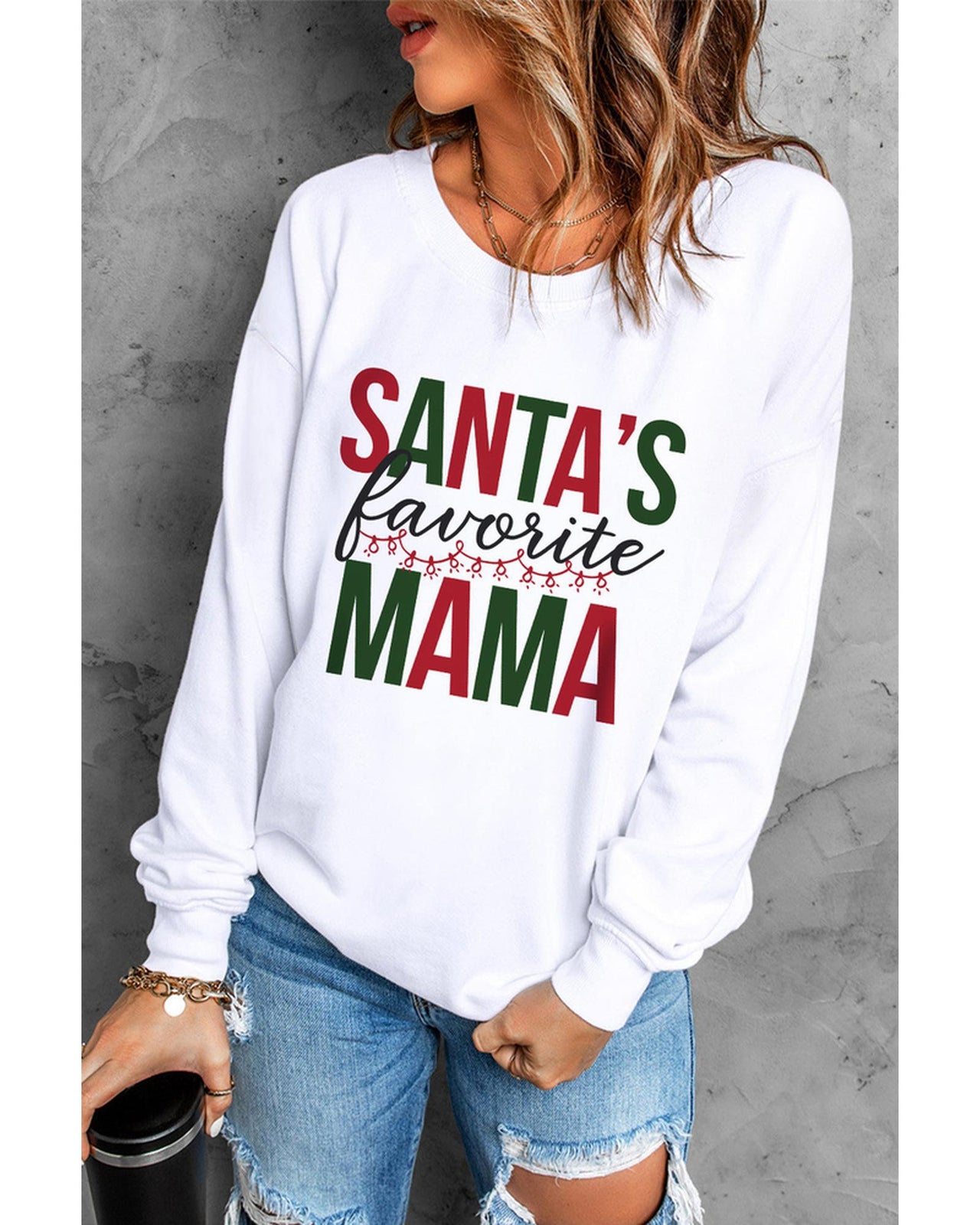 Azura Exchange Favorite Mama Long Sleeve Sweatshirt - L