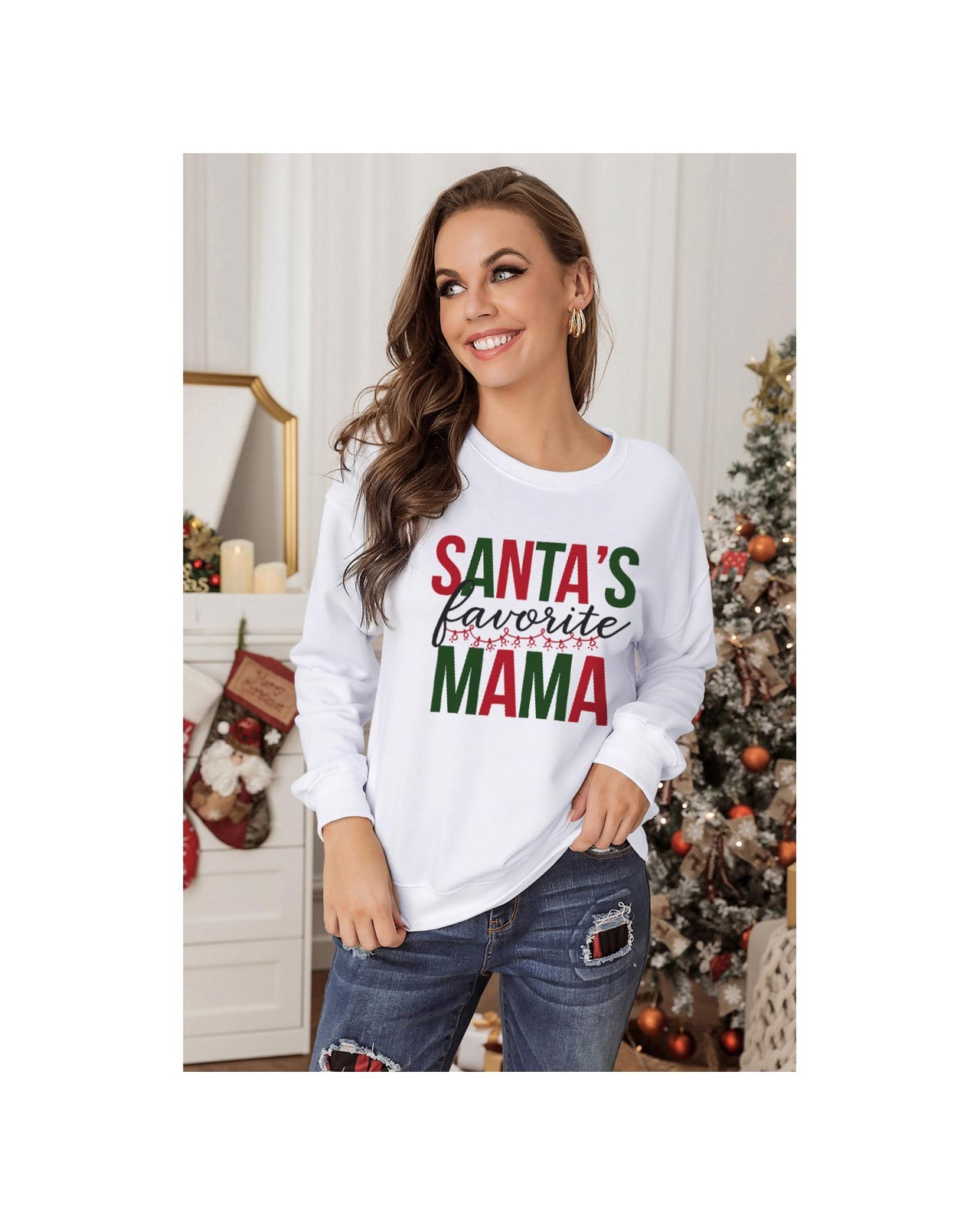 Azura Exchange Favorite Mama Long Sleeve Sweatshirt - L