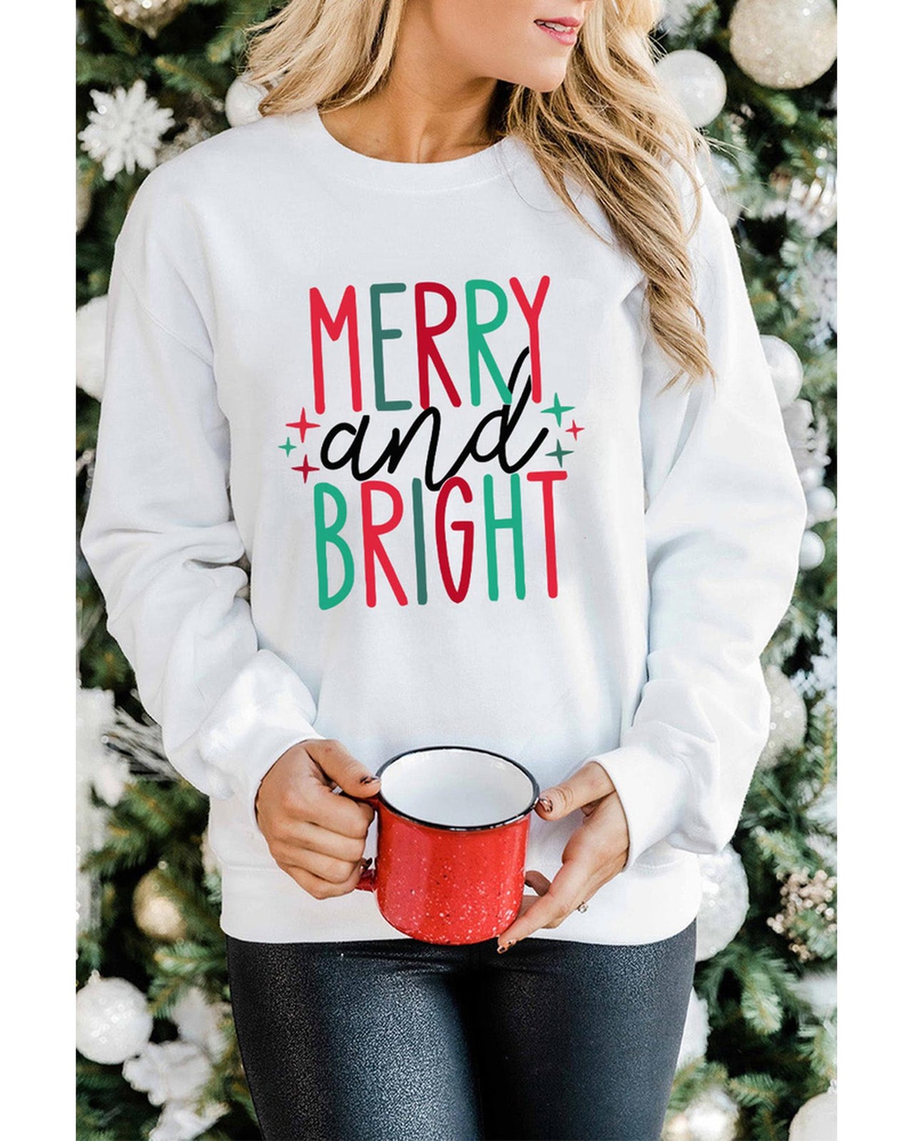 Azura Exchange Merry and Bright Long Sleeve Graphic Sweatshirt - 2XL