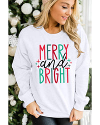 Thumbnail for Azura Exchange Merry and Bright Long Sleeve Graphic Sweatshirt - 2XL