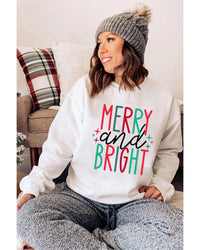 Thumbnail for Azura Exchange Merry and Bright Long Sleeve Graphic Sweatshirt - 2XL