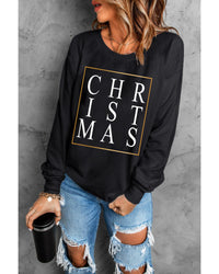 Thumbnail for Azura Exchange Glitter Print Crew Neck Sweatshirt - 2XL