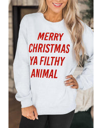 Thumbnail for Azura Exchange Graphic Sweatshirt - Merry Christmas Ya Filthy Animal - L