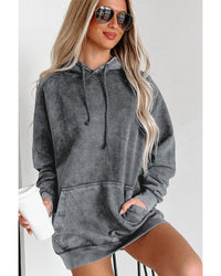 Thumbnail for Azura Exchange Mineral Wash Kangaroo Pocket Hoodie - S