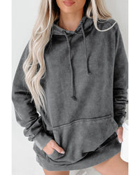 Thumbnail for Azura Exchange Mineral Wash Kangaroo Pocket Hoodie - S