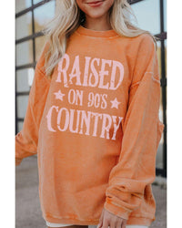 Thumbnail for Azura Exchange Ribbed Oversized Sweatshirt with Letter Print - 2XL