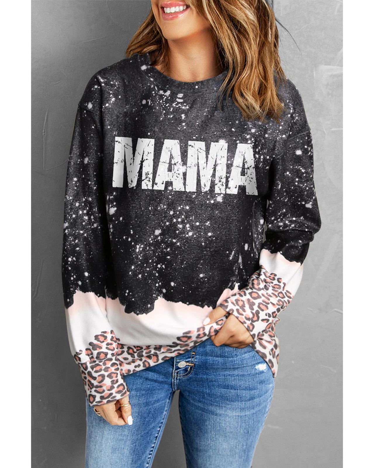 Azura Exchange Leopard Trim Pullover Sweatshirt - XL