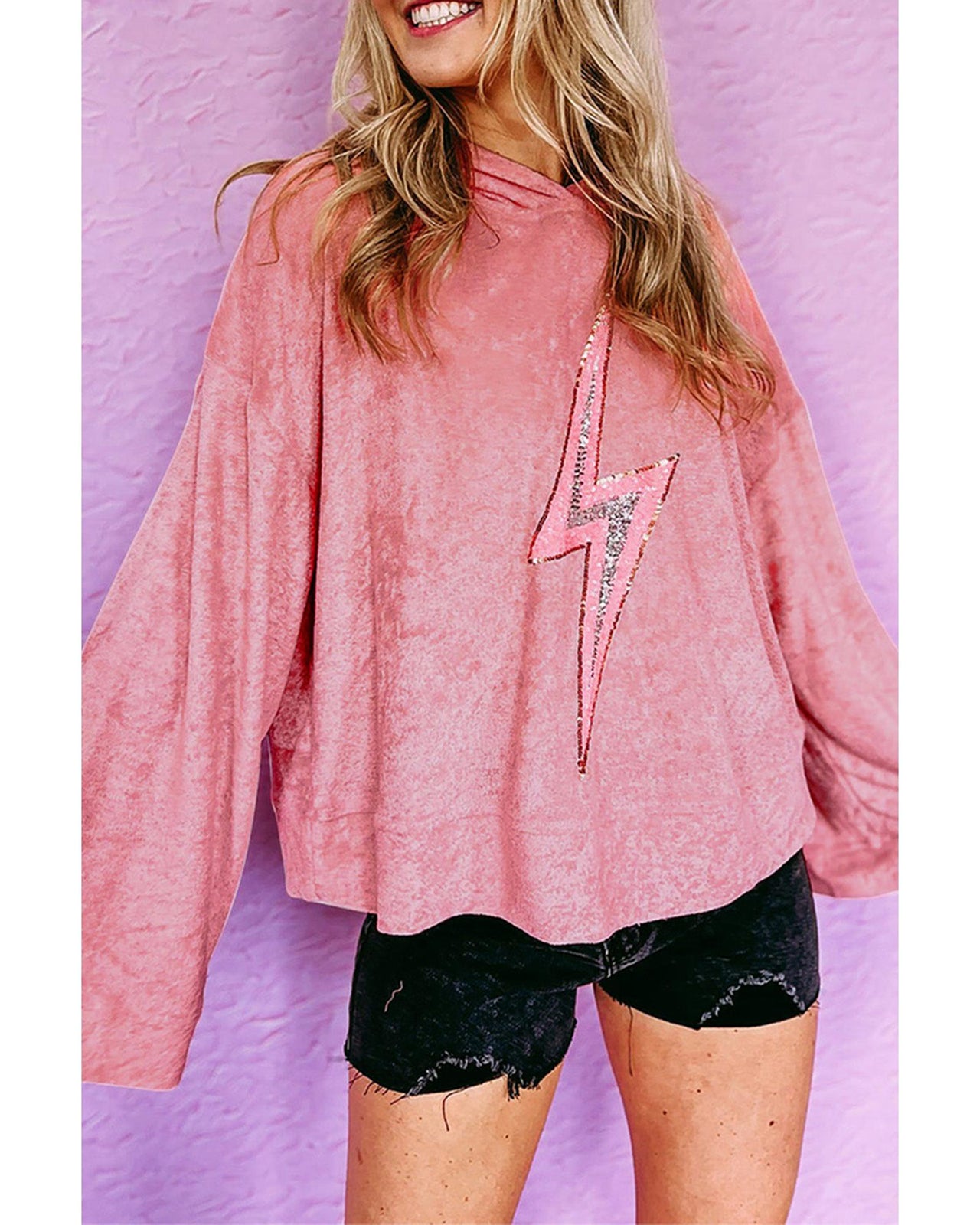 Azura Exchange Sequin Oversized Hoodie - S