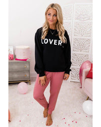 Thumbnail for Azura Exchange Lover Crew Neck Sweatshirt with Letter Print - 2XL