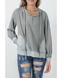 Thumbnail for Azura Exchange Contrast Patchwork Pullover Hoodie - L