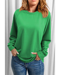 Thumbnail for Azura Exchange Round Neck Raglan Sleeve Sweatshirt - M