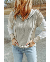 Thumbnail for Azura Exchange Patchwork Knit Hoodie - L