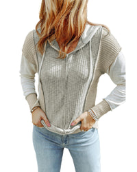 Thumbnail for Azura Exchange Patchwork Knit Hoodie - L