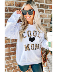 Thumbnail for Azura Exchange Leopard Heart Print Pullover Sweatshirt - L