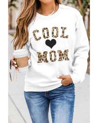 Thumbnail for Azura Exchange Leopard Heart Print Pullover Sweatshirt - L