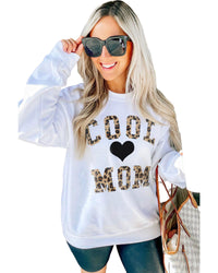 Thumbnail for Azura Exchange Leopard Heart Print Pullover Sweatshirt - L