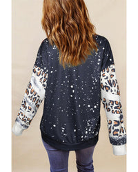 Thumbnail for Azura Exchange MOM Letter Graphic Print Leopard Bleached Sweatshirt - XL