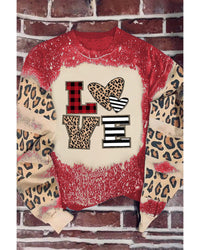 Thumbnail for Azura Exchange Leopard LOVE Element Sweatshirt - L