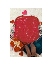 Thumbnail for Azura Exchange Leopard LOVE Element Sweatshirt - L