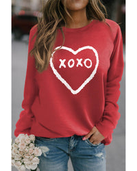 Thumbnail for Azura Exchange Heart Pattern Print Valentines Sweatshirt - S