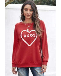 Thumbnail for Azura Exchange Heart Pattern Print Valentines Sweatshirt - S