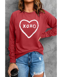 Thumbnail for Azura Exchange Heart Pattern Print Valentines Sweatshirt - S