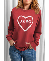 Thumbnail for Azura Exchange Heart Pattern Print Valentines Sweatshirt - S