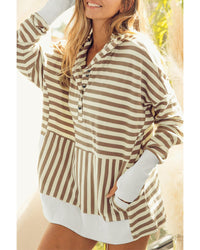 Thumbnail for Azura Exchange Striped Oversized Hoodie with Thumbholes - XL