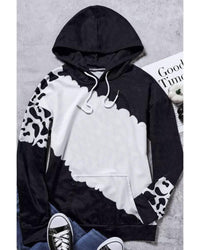 Thumbnail for Azura Exchange Cow Tie Dye Print Pullover Hoodie with Pocket - L