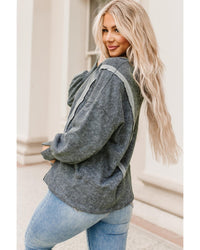 Thumbnail for Azura Exchange Relaxed Fit Acid Wash Pullover Sweatshirt with Slit Details - L