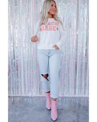 Thumbnail for Azura Exchange BEACH BABE Slogan Graphic Sweatshirt - L