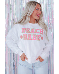 Thumbnail for Azura Exchange BEACH BABE Slogan Graphic Sweatshirt - L